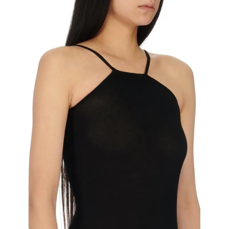 RICK OWENS Skorpio Sleeveless Fine Ribbed Tank Dress-4