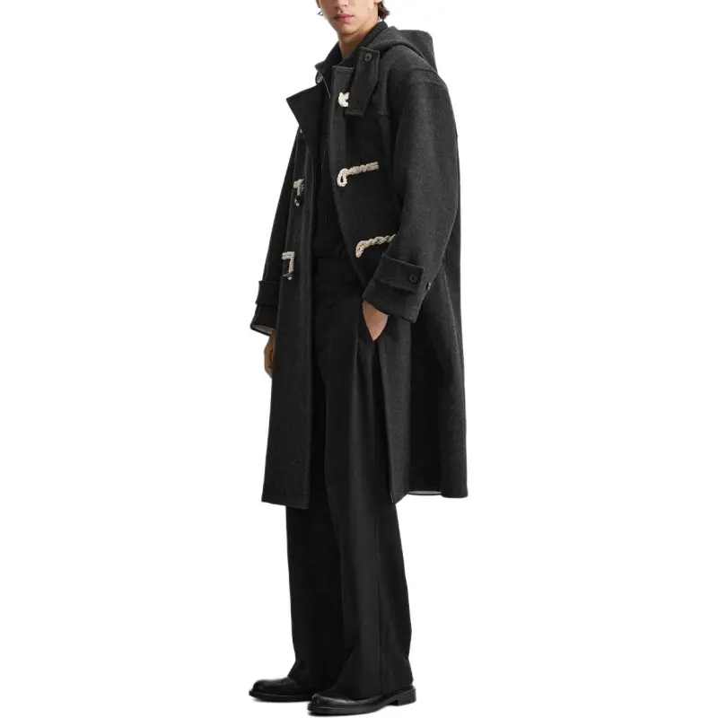 ZARA Parka Coats Men's Coal Gray-2