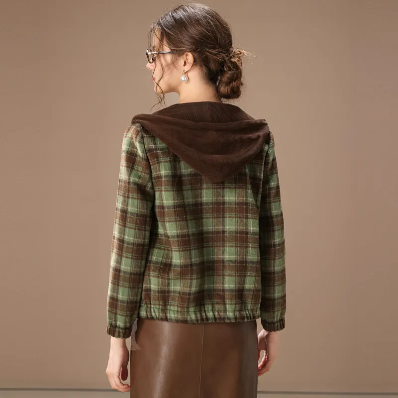 FENHONGMALI Jackets Coats Women's Green-3