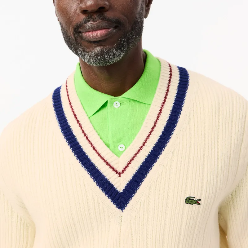 LACOSTE Classic V Neck Knitwear-3