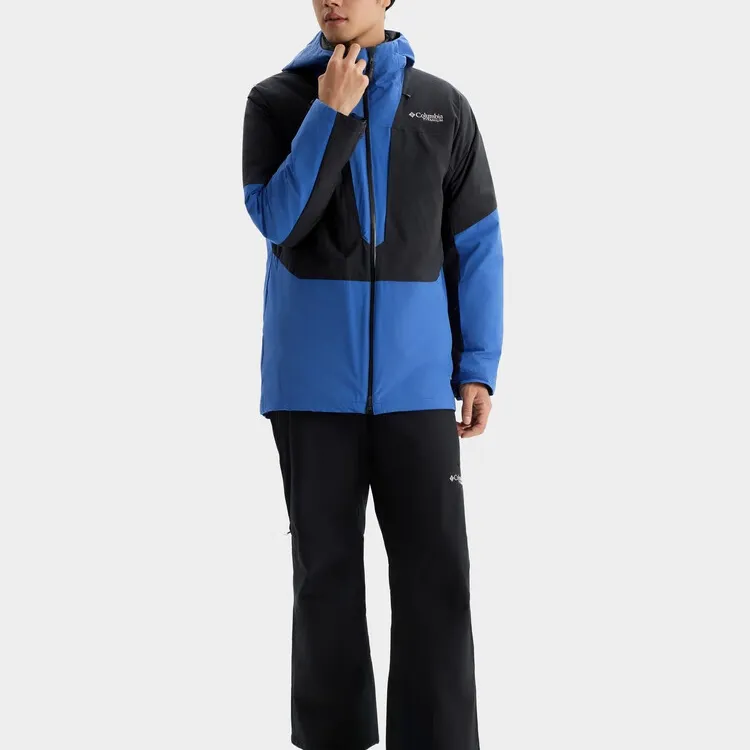Columbia Winter Skiing And Paragliding Waterproof And Windproof To Keep Warm Windbreaker Jacket Men's Blue-2