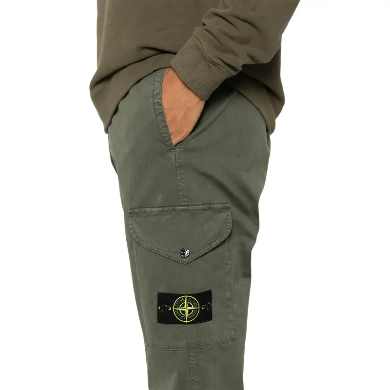 STONE ISLAND Broken twill Trousers-4