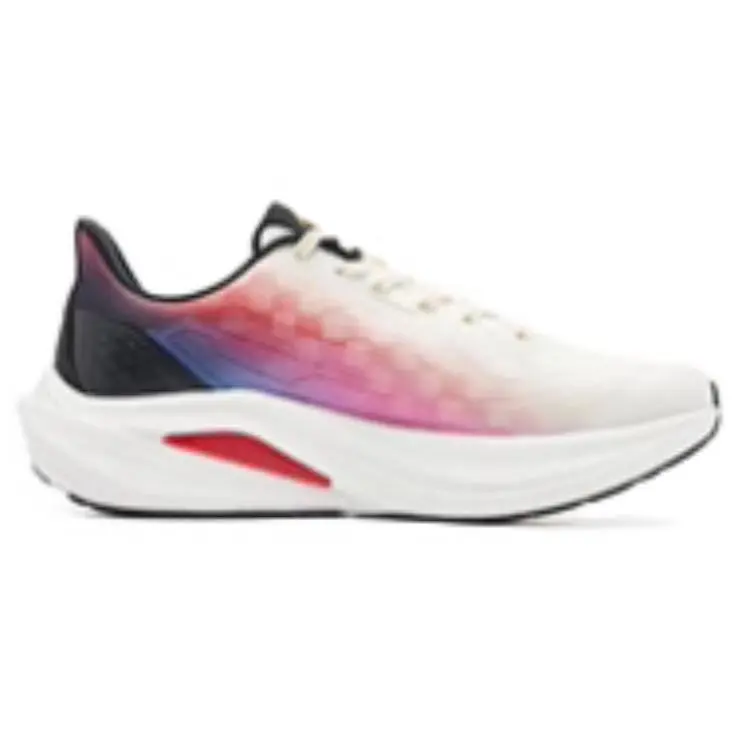 QIAODAN Boundaryless 7.0 Wear Resistant Breathable Rebound Low Top Casual Sprint Running Shoes Men's White Red-1
