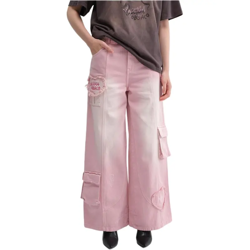 Valeria Obbaco Jeans Unisex Pink-2