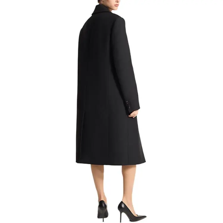 MICHAEL KORS Wool Gabardine And Satin Tuxedo Chesterfield Coat-1