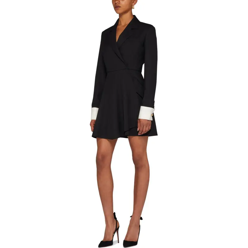 MaxMara Pleated Long Sleeved Blazer Dress-3