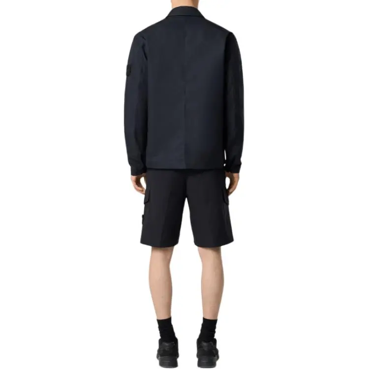 STONE ISLAND Ghost Logo Patch Zip-Up Overshirt-4