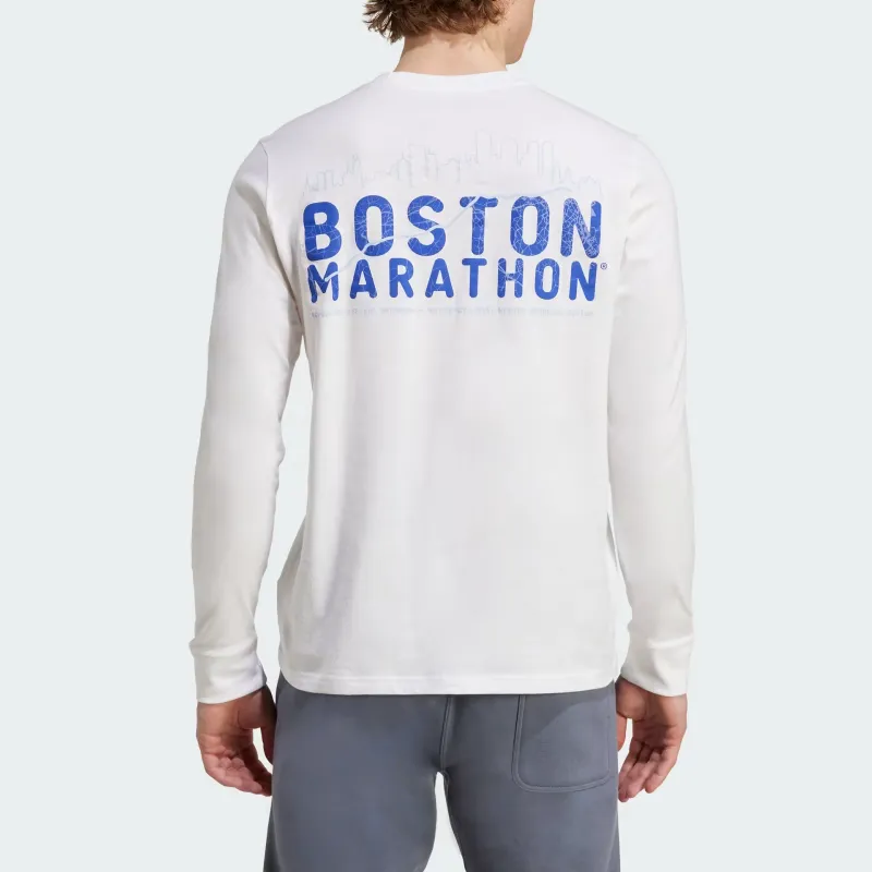Adidas Free Shipping With AdiClub Boston Marathon® 2025 Long Sleeve Graphic Tee-2