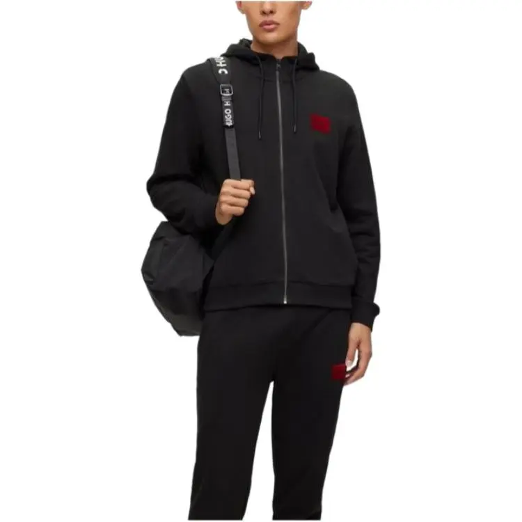 HUGO BOSS Zipped Drawstring Hoodie-4