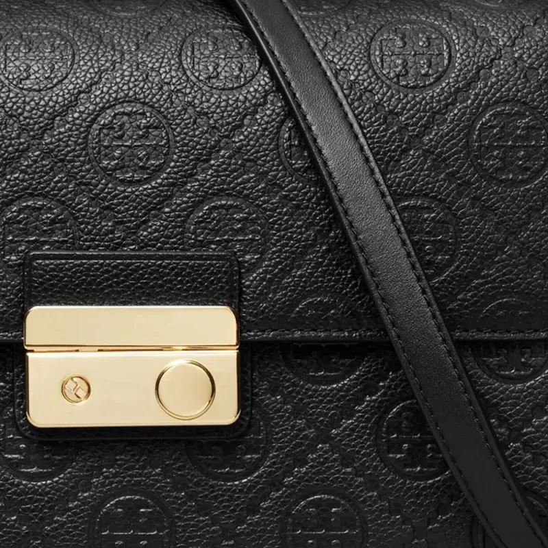TORY BURCH Leather Shoulder Bag Women's Black-4