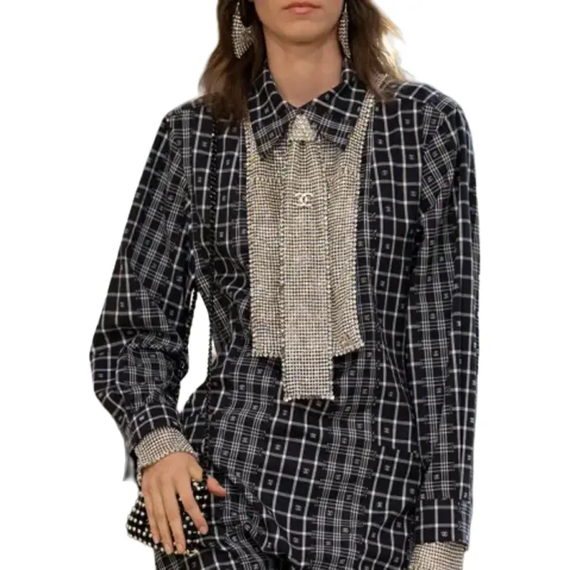 CHANEL 23 New Spring And Summer Arrivals Long-Sleeved Dresses Women's Black-1
