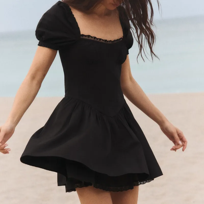 ZARA Short Sleeved Dresses Women's Black-2