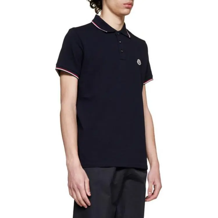 Moncler Logo Patch Short Sleeved Polo Shirt-3