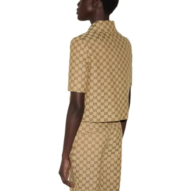 GUCCI Monogrammed Short Sleeve Shirt-2