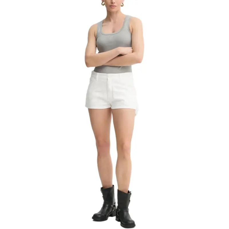 PINKO Logo Detailed Ribbed Tank Top-3