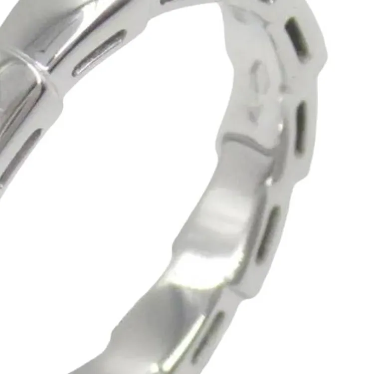 BVLGARI 2010s 18K White Gold Serpenti Viper Ring-2
