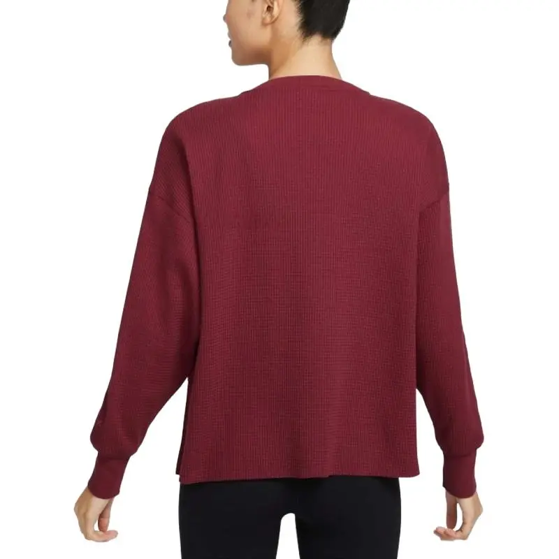 Nike Sportswear LUXE WAFFLE L/S CREW G Knitwear Women's Dark Red-3
