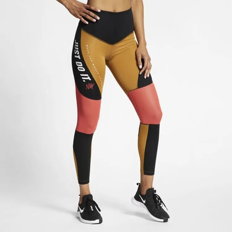 Nike Sports Pants Women's Yellow Black-2