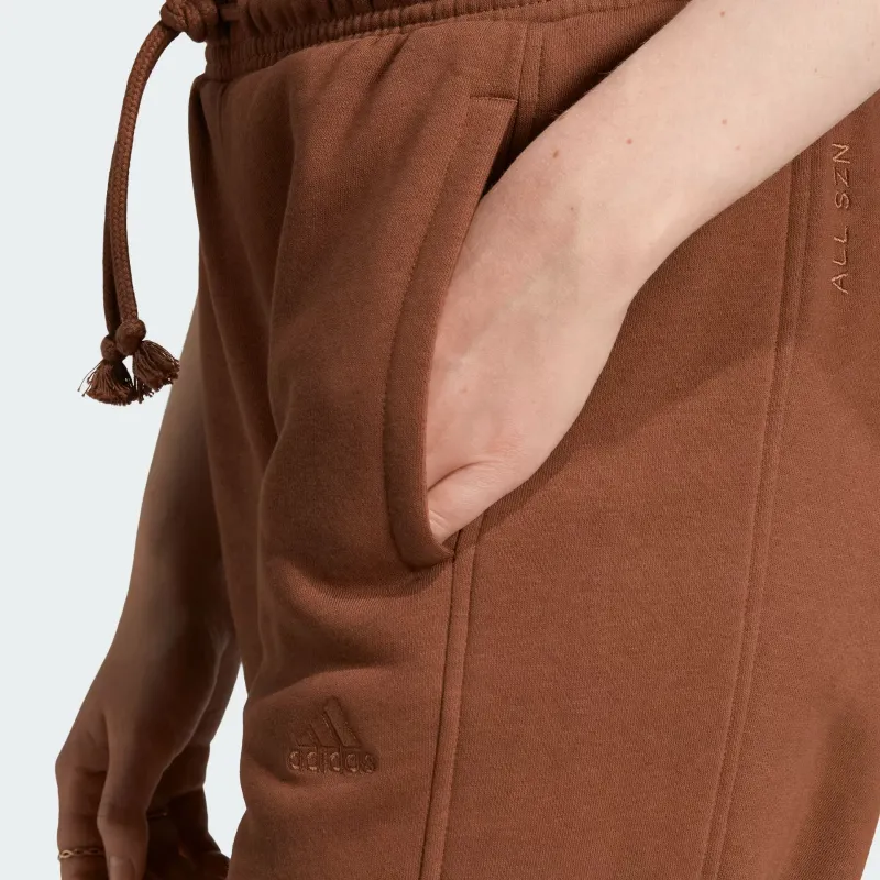 Adidas Knitted Sports Pants Women's Brown-4