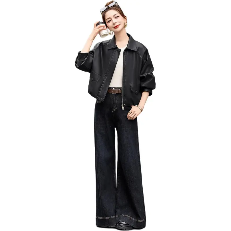 Fele.d Leather Jackets Women's-12