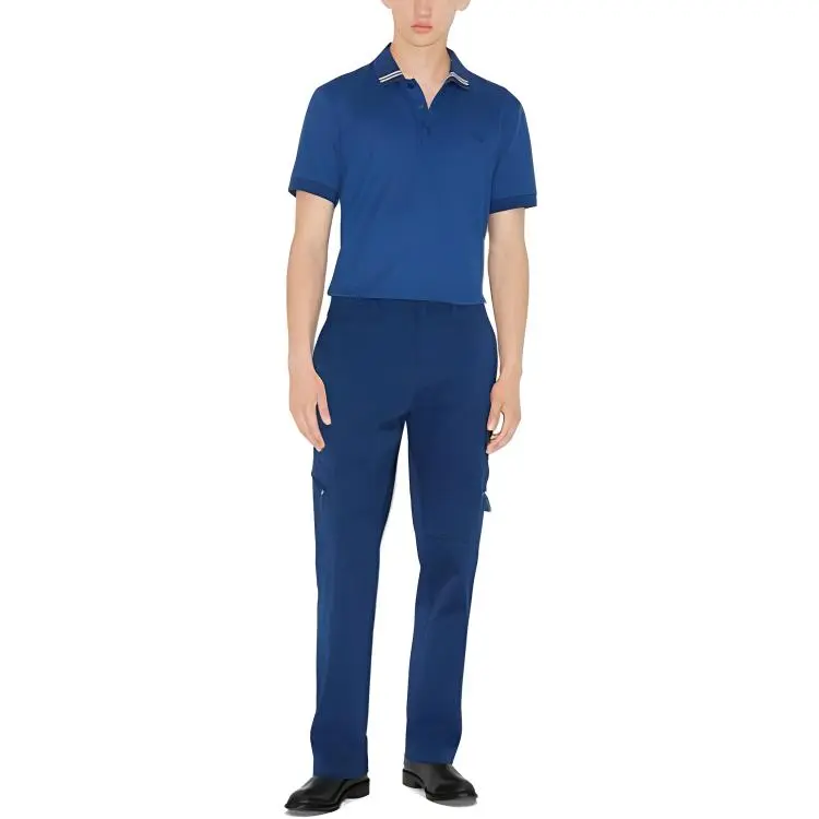Burberry EKD embroidered Cotton silk Polo Shirt-1