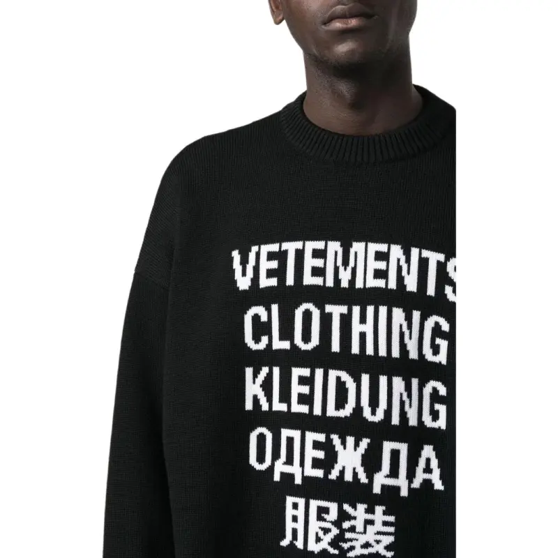 Vetements Intarsia knit Logo Jumper-3