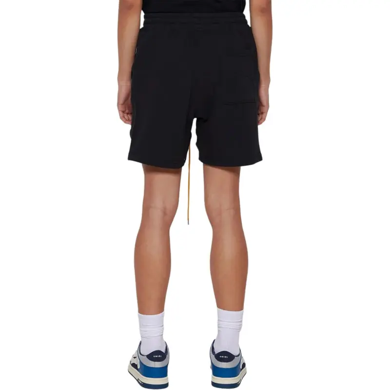 RHUDE Logo embroidered Cotton Track Shorts-4
