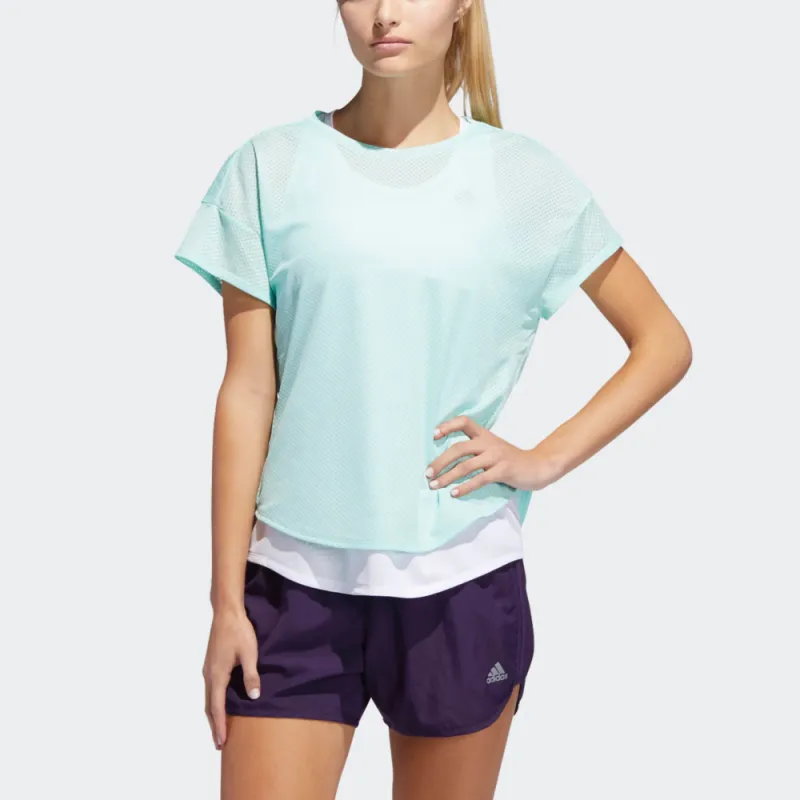 Adidas T-Shirt Women's Clear Mint Green/White-3