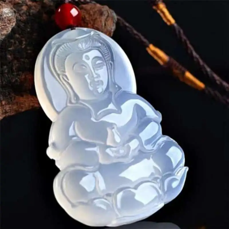 JUNWEN Chalcedony Necklaces Unisex-5