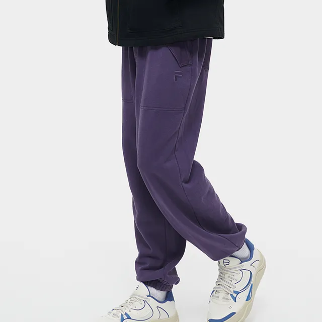 FILA FUSION FILA FUSION X Knitted Sweatpants Men's Beige Blue Purple-3