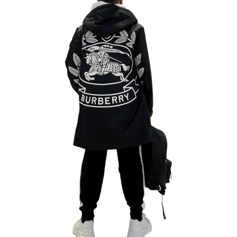 Burberry Logo-print Hooded Parka Coat-4