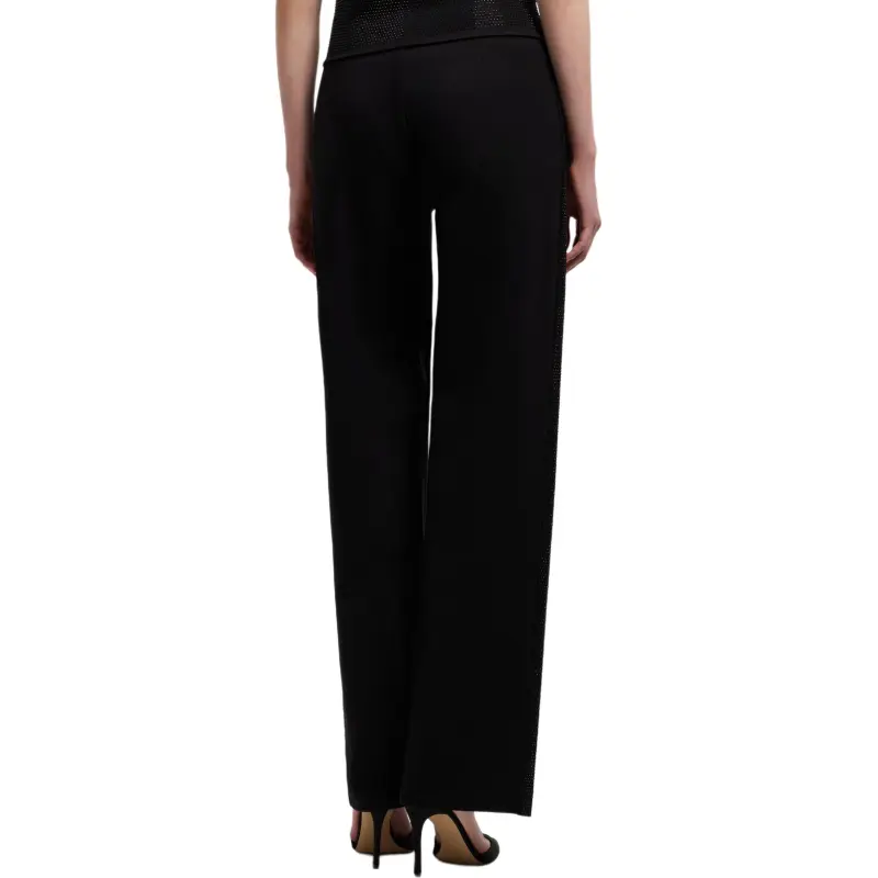 EMPORIO ARMANI Interlock Jersey Trousers With Bands And Micro Studs-2