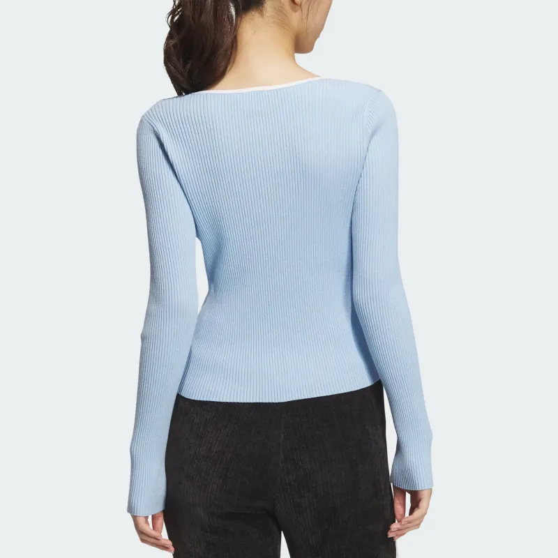 Adidas Originals ADICOLOR FW24 LS SWEATER Knitwear Women's Pink Blue-2