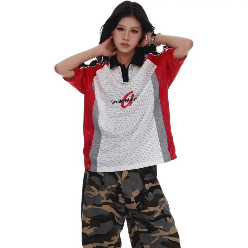 VINMUK T Shirts Unisex White Red-2