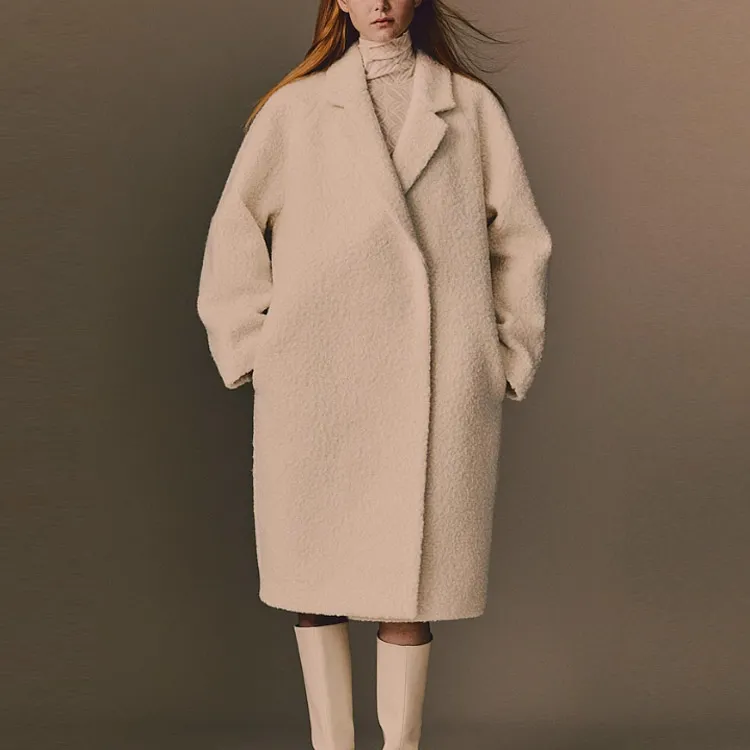 H&M Coats Women's Cream-1