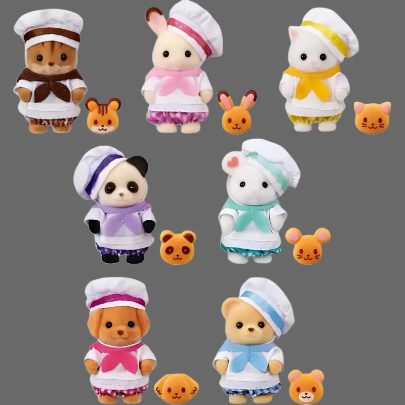 Sylvanian Families Bakery Chef Baby Dolls Plush Doll Small Size Tall-2