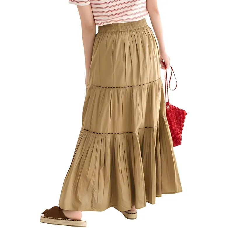 FREAK'S STORE Casual Long Skirt Women's Beige-1