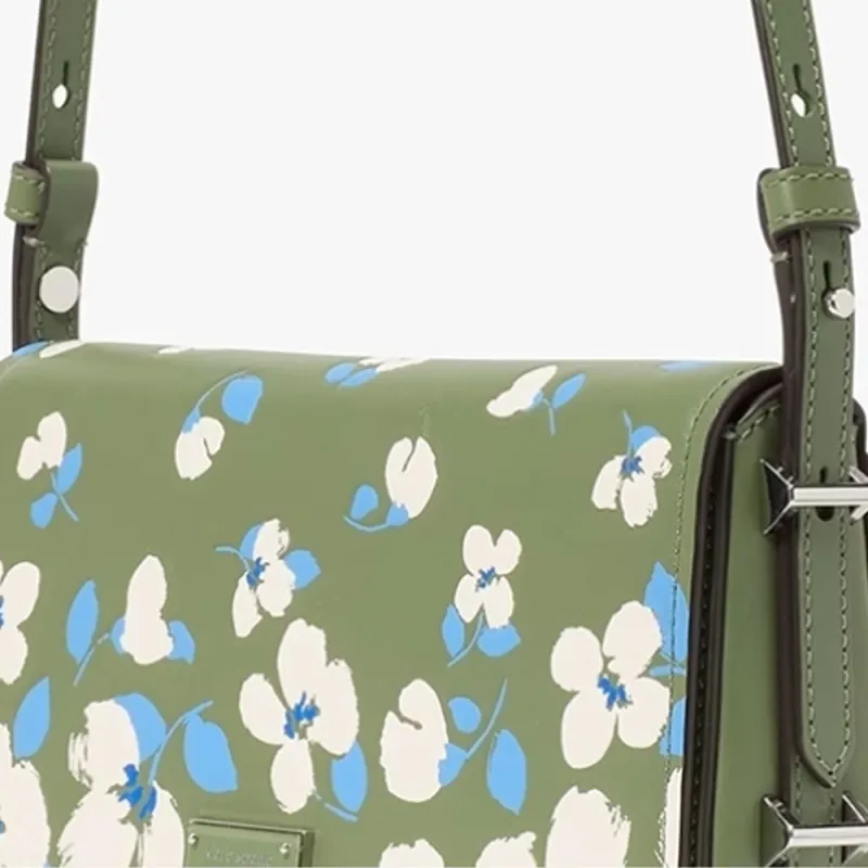 Kate Spade Cow Leather Shoulder Bag Trumpets Women's Green-5