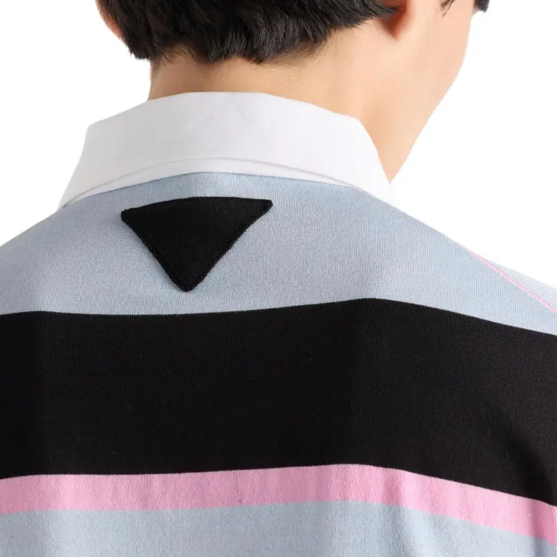 PRADA Striped Polo Shirt-4