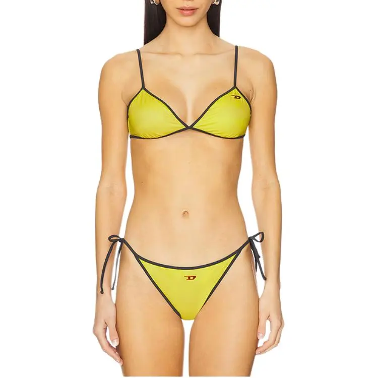 DIESEL Cloudy D Pop Logo Plaque Bikini Top-1