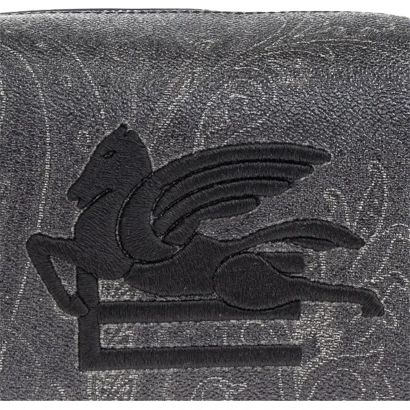 ETRO Cotton Travel Storage Bag Men's Gray-3