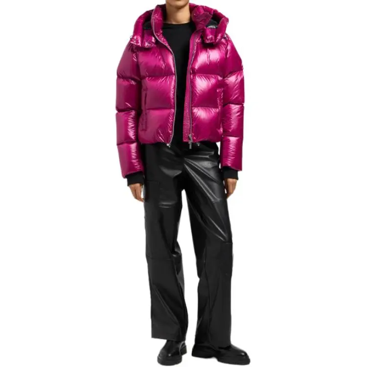Moose Knuckles Logo Patch Zip Up Puffer Jacket-2