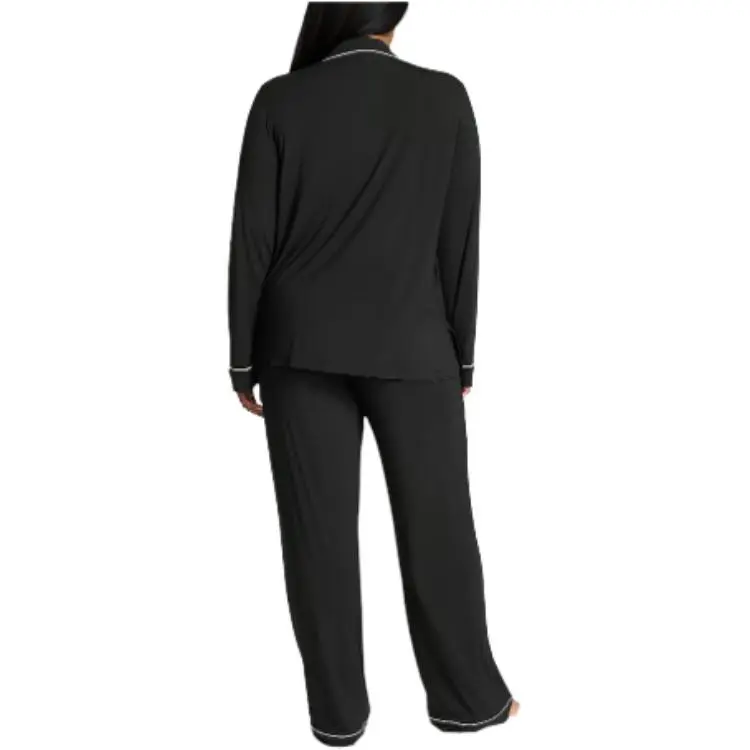 Victoria's Secret Modal Long Pajama Set / BLACK Pajama Set Women's Black-1