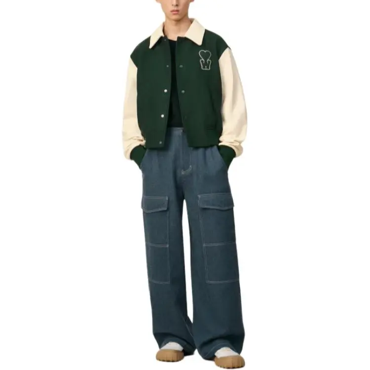 AMIPARIS Baseball Jerseys Unisex Green-1