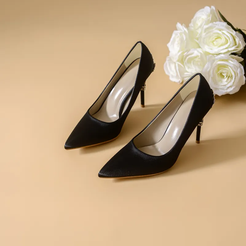 YAFEI XUANYU Slim Heel High Heels 10cm Women's-17
