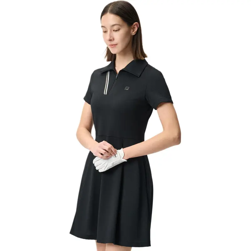 FILA Golf Series Short Sleeved Dress Women's Pitch Black BK-2