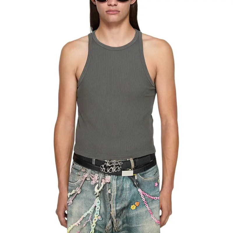 Acne Studios SS25 Tank Top Unisex Faded Black-3
