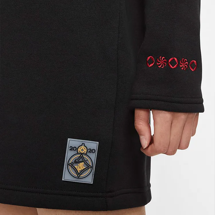 Nike Long Sleeved Dresses Women's Black-4