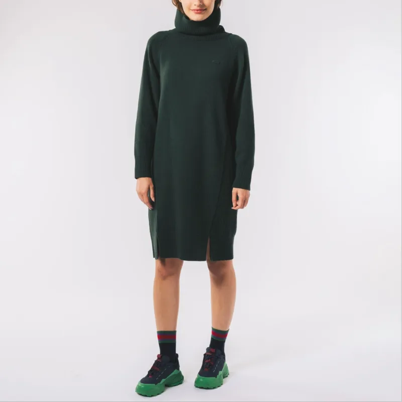 LACOSTE Long Sleeved Dress Women's Green-2