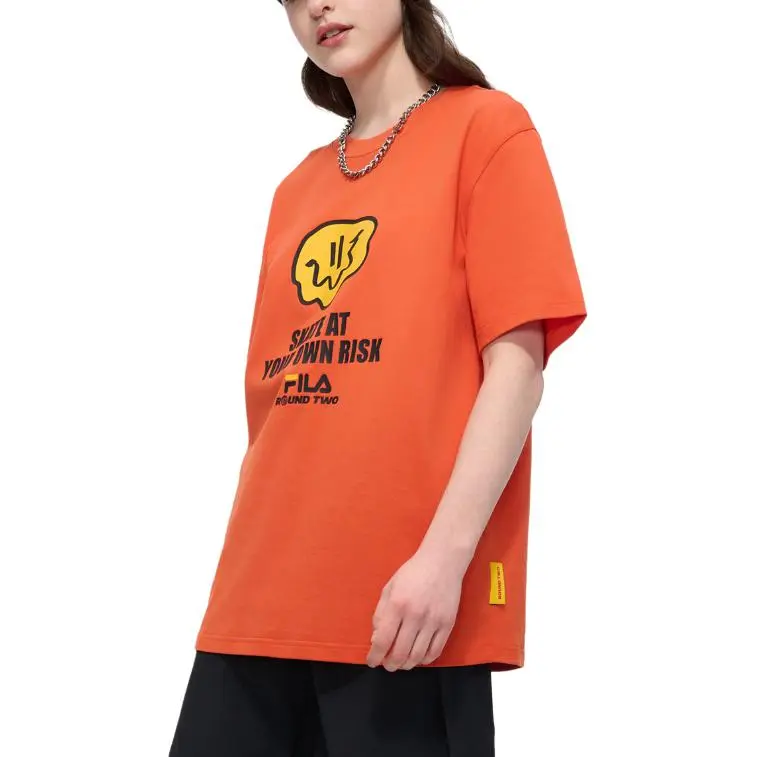 FILA FUSION x ROUND TWO SS25 T Shirt Men's Falling Flower Orange or-2